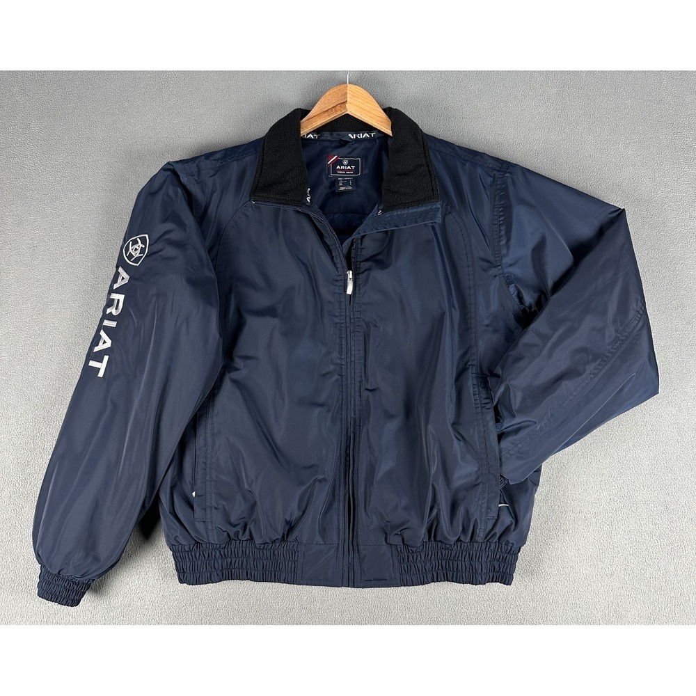 Ariat Jacket Mens Large Blue Stable Insulated Eclipse Embroidered Logo Cowboy